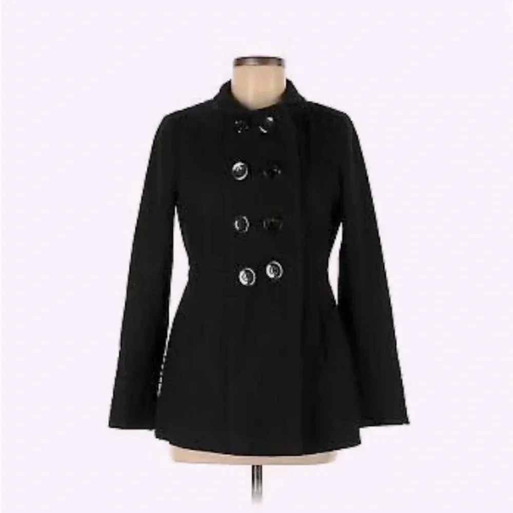 Nine West women Black Wool Coat 10